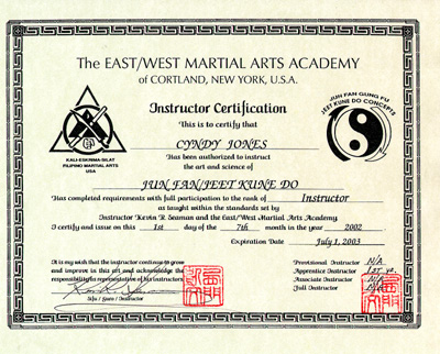 Apprentice Certificate