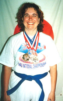 CYNTHIA SMITH WITH HER MEDALS
