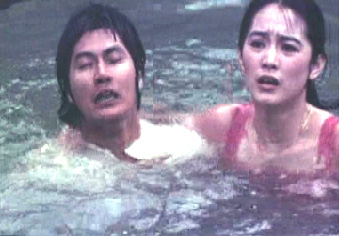 ALAN TANG AND BRIGITTE LIN IN WATER